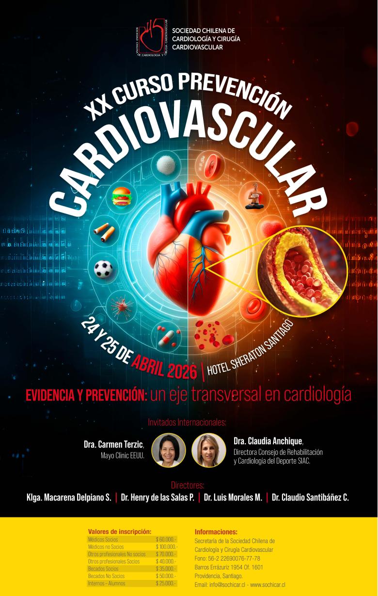 XX Curso de Prevención Cardiovascular, Sociedad Chilena de Cardiología y Cirugía Cardiovascular (SOCHICAR)